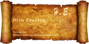 Hirn Evelina névjegykártya